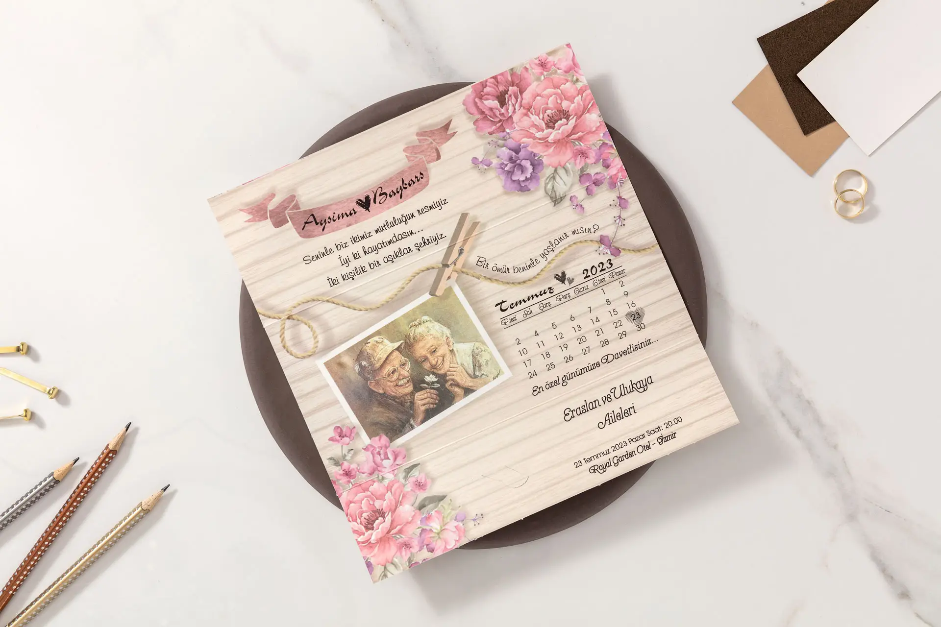 10572 Ekonomik Düğün Davetiyesi Modeli - Image 2