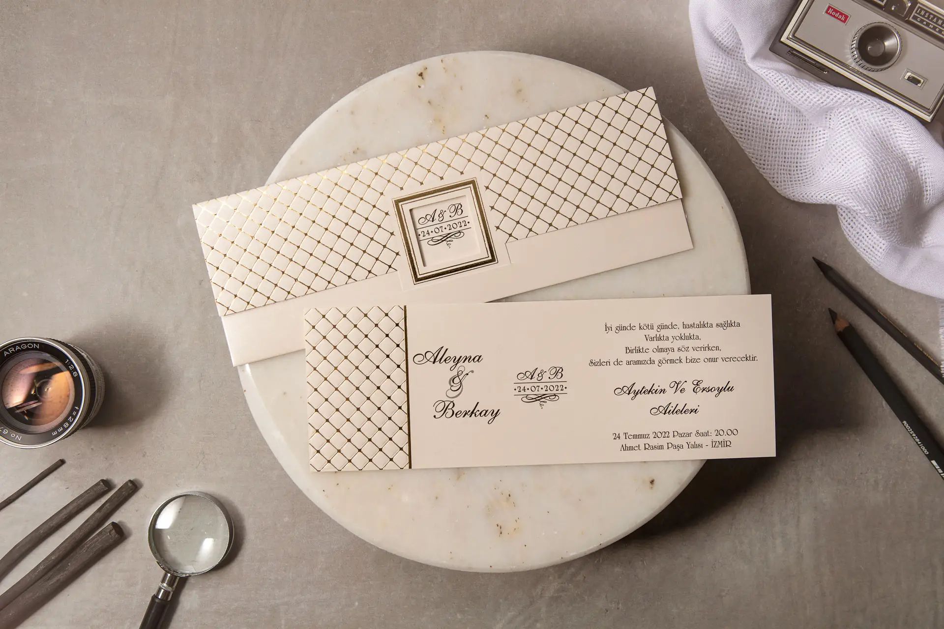 8268 Wedding Düğün Davetiyesi Modeli