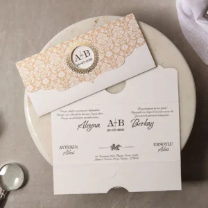 8307 Wedding Düğün Davetiyesi Modeli