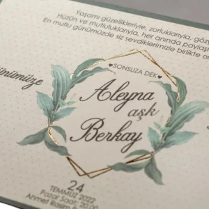 8381 Wedding Düğün Davetiyesi Modeli