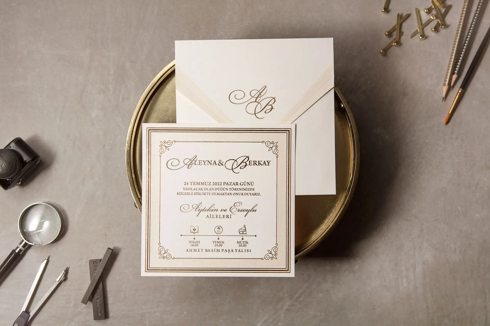 8382 Wedding Düğün Davetiyesi Modeli