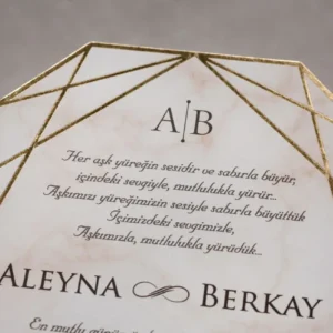 8387 Wedding Düğün Davetiyesi Modeli
