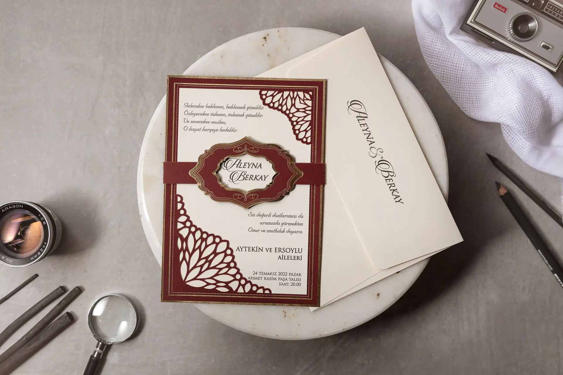 8392 Wedding Düğün Davetiyesi Modeli